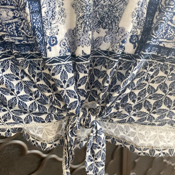 Lucky Brand Tie Front Top Shirt - Picture 3 of 7